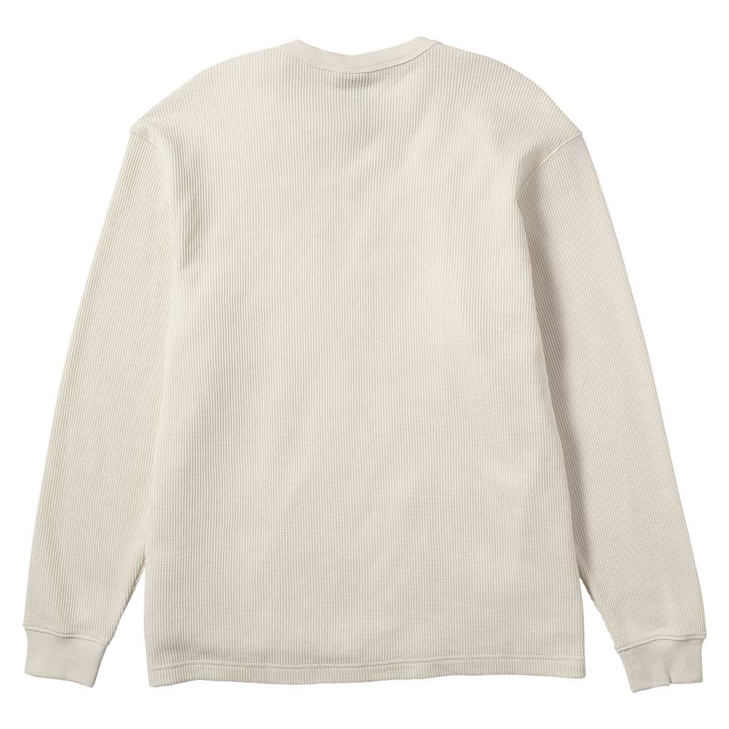 Dickies Tom Knox Thermal Long Sleeve T-Shirt with Embroidery - Cream - Warm Workwear & Casual Winter Outfit for Men