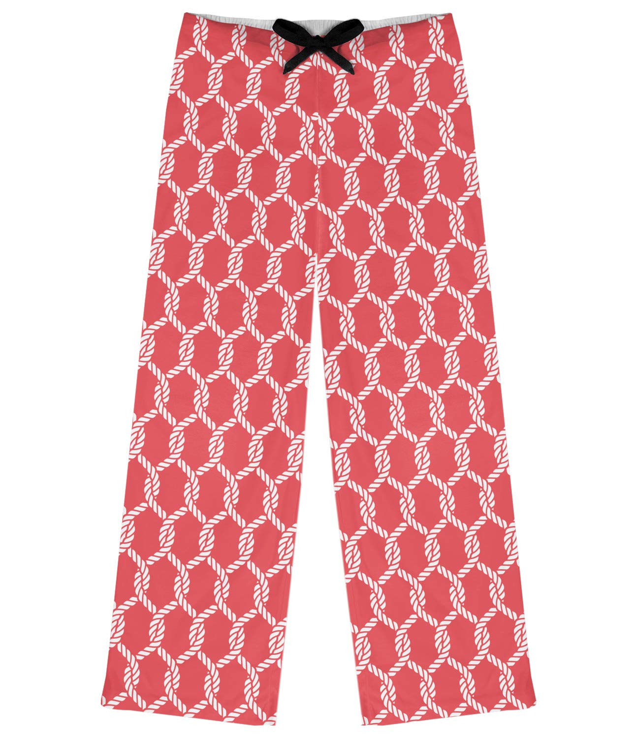 Women's Linked Rope Pajama Pants - Soft Sleepwear Lounge Pants with Elastic Waistband, Comfortable for Sleeping, Yoga & Home Relaxation (Size S, Red)