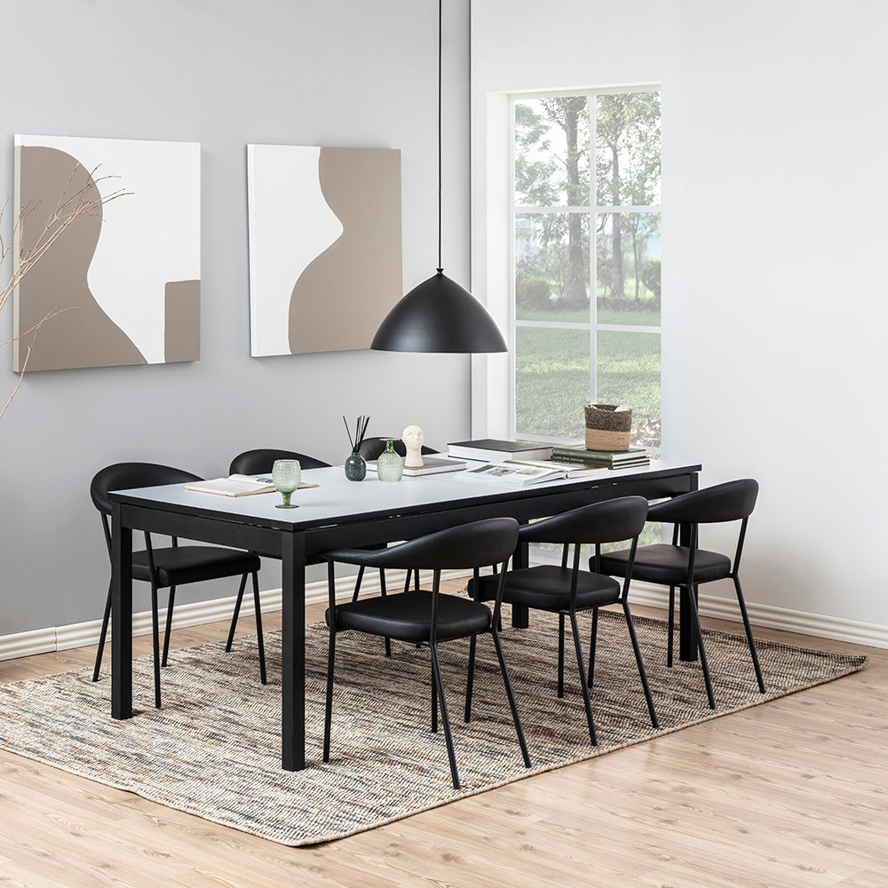 Premium LAVA Dining Chair - Modern Black Kitchen & Dining Room Furniture for Home & Restaurant Use