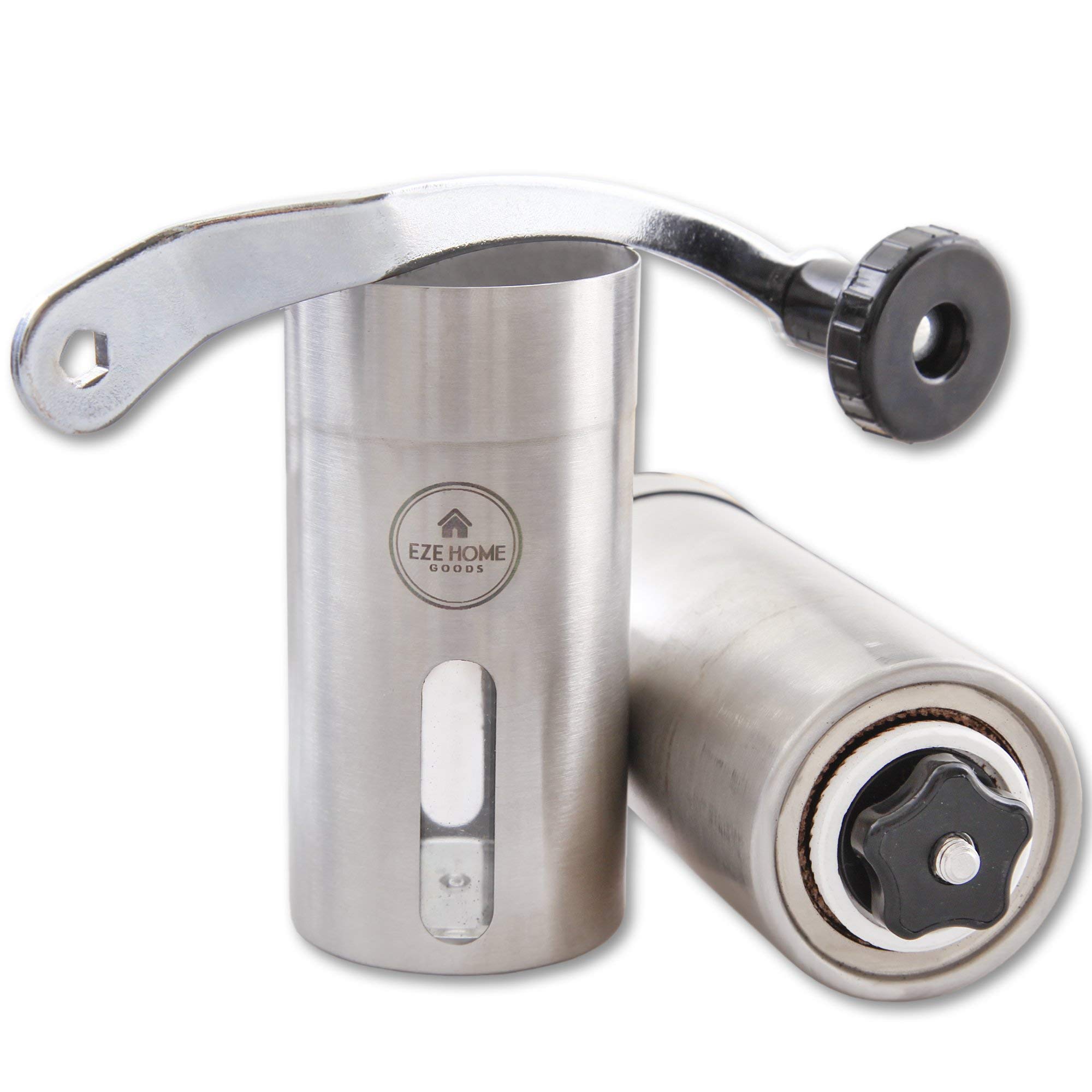 Premium Hand Coffee Grinder with Ceramic Conical Burr - Consistent Grind, Professional Grade Stainless Steel, Portable & Durable - Perfect for Home, Office, Travel & Camping Coffee Brewing