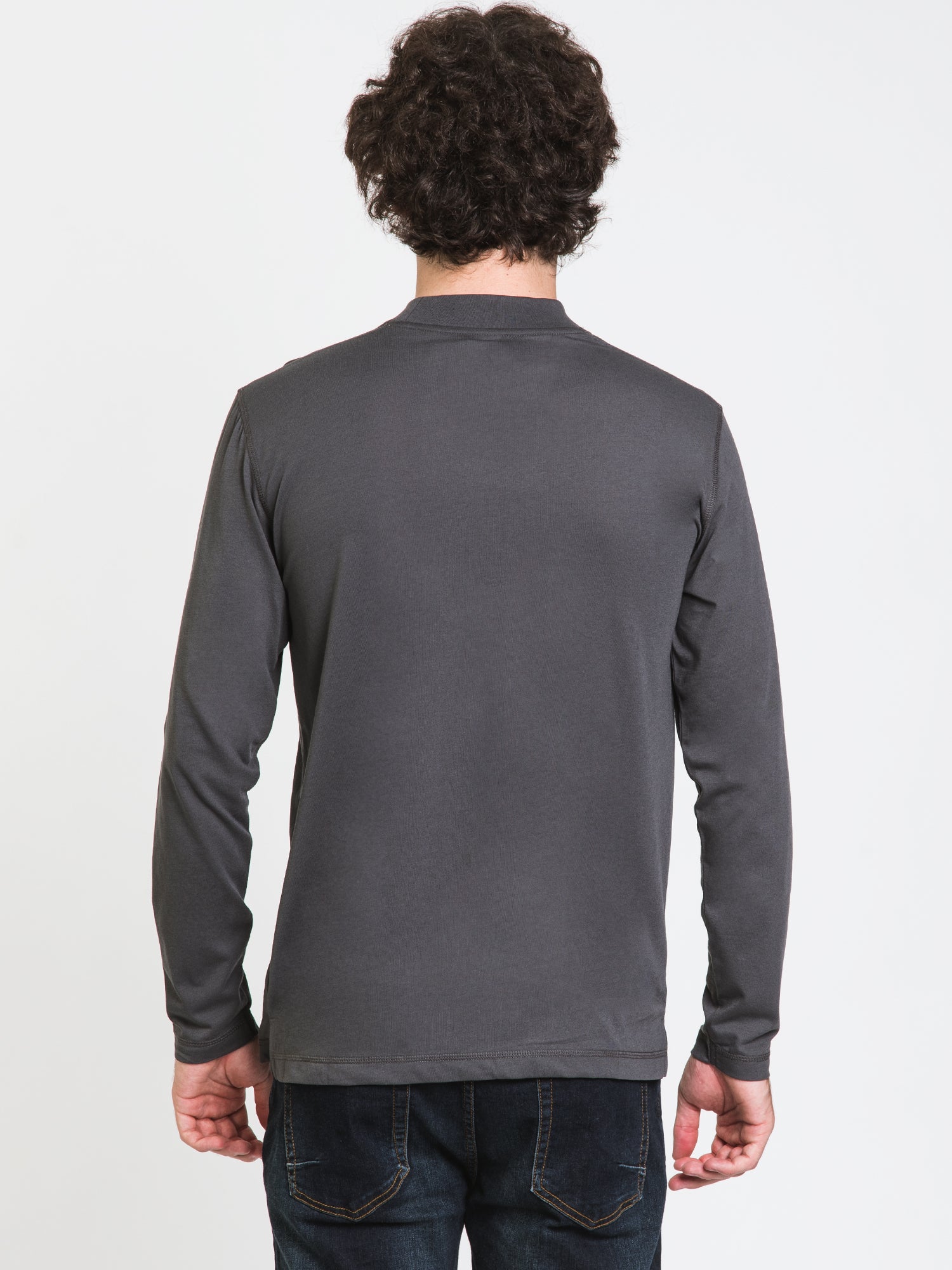 Boathouse Long Sleeve Mock Neck Tee for Men & Women - Soft Cotton Comfort Fit Casual Shirt - Perfect for Work, Gym & Outdoor Activities