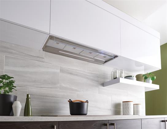 CC45E90SB 34-Inch Brushed Stainless Steel Built-In Chimney Range Hood with External Blower - Powerful Kitchen Ventilation for Home Cooking, Grilling & Baking