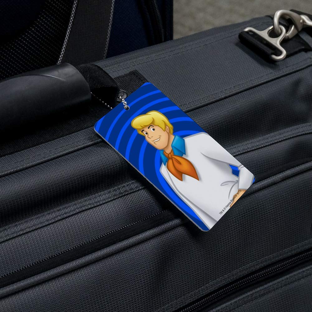 Scooby-Doo Fred Character Luggage Tag - Durable Suitcase ID Card for Carry-On Bags - Perfect for Travel, Cosplay, and Scooby-Doo Fans