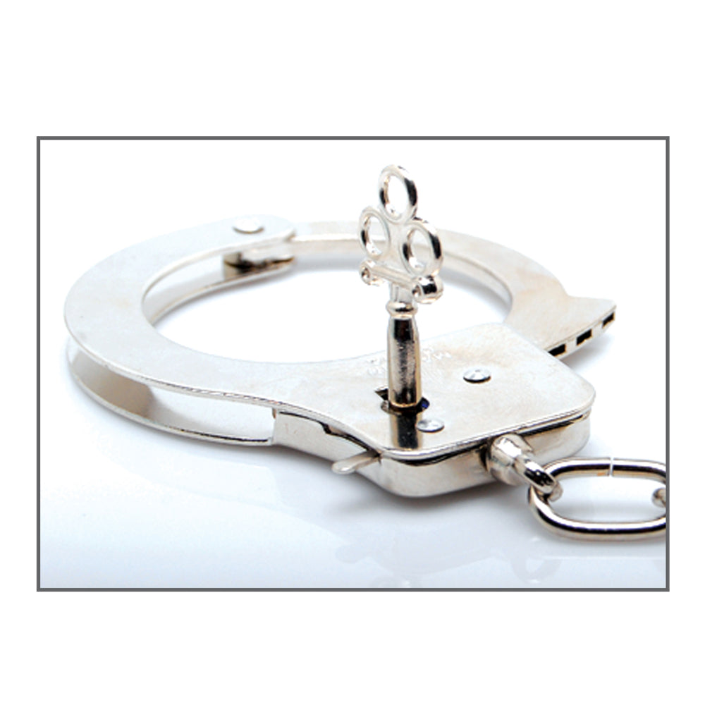 Fetish Fantasy Series Metal Handcuffs - Premium Stainless Steel Restraints for BDSM, Role Play & Bondage - Perfect for Couples Play, Adult Games & Spicing Up Your Sex Life
