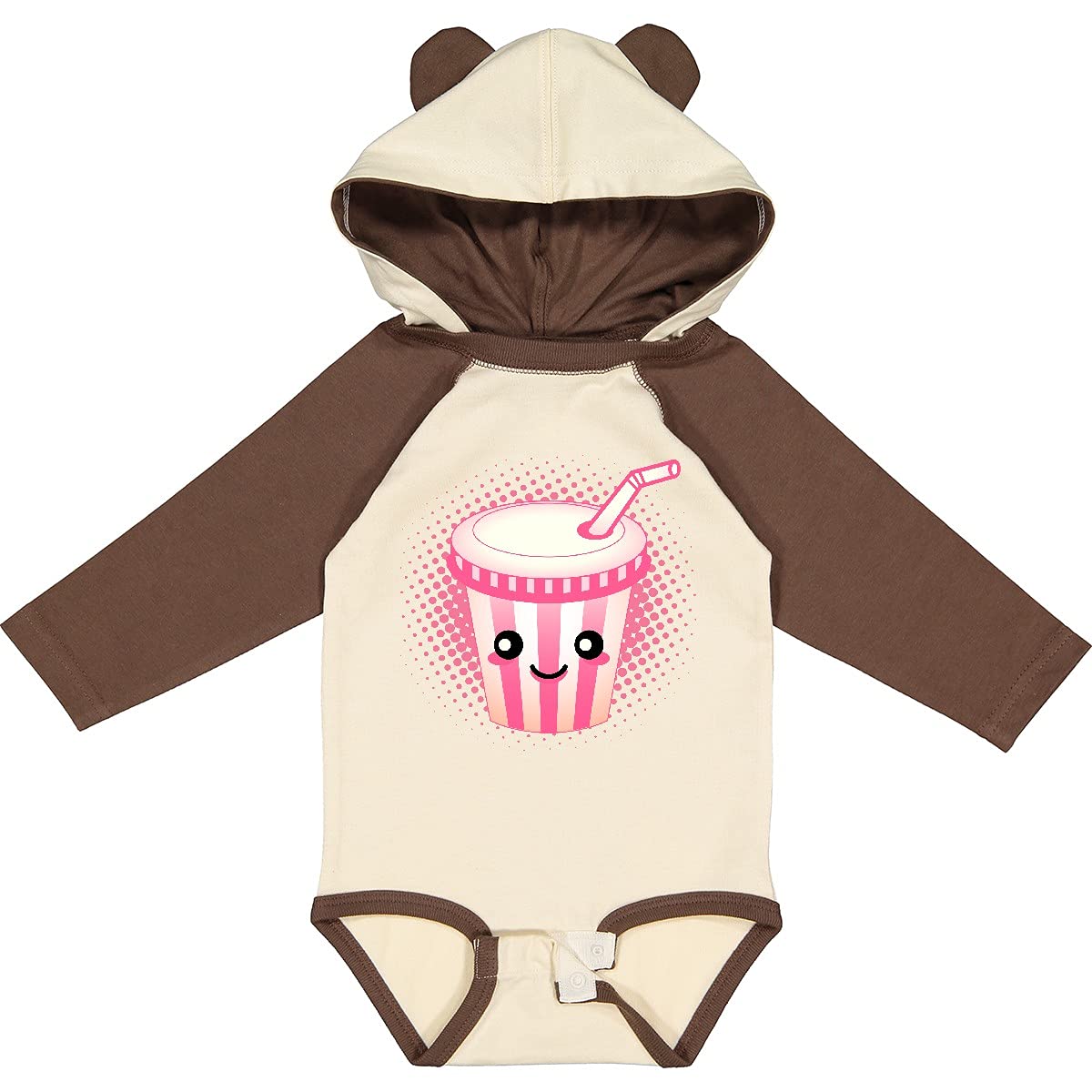 Inktastic Milkshake & Soda Lover Long Sleeve Baby Bodysuit - Soft Cotton Creeper for Boys & Girls - Perfect for Family Photos, Birthdays & Casual Outings