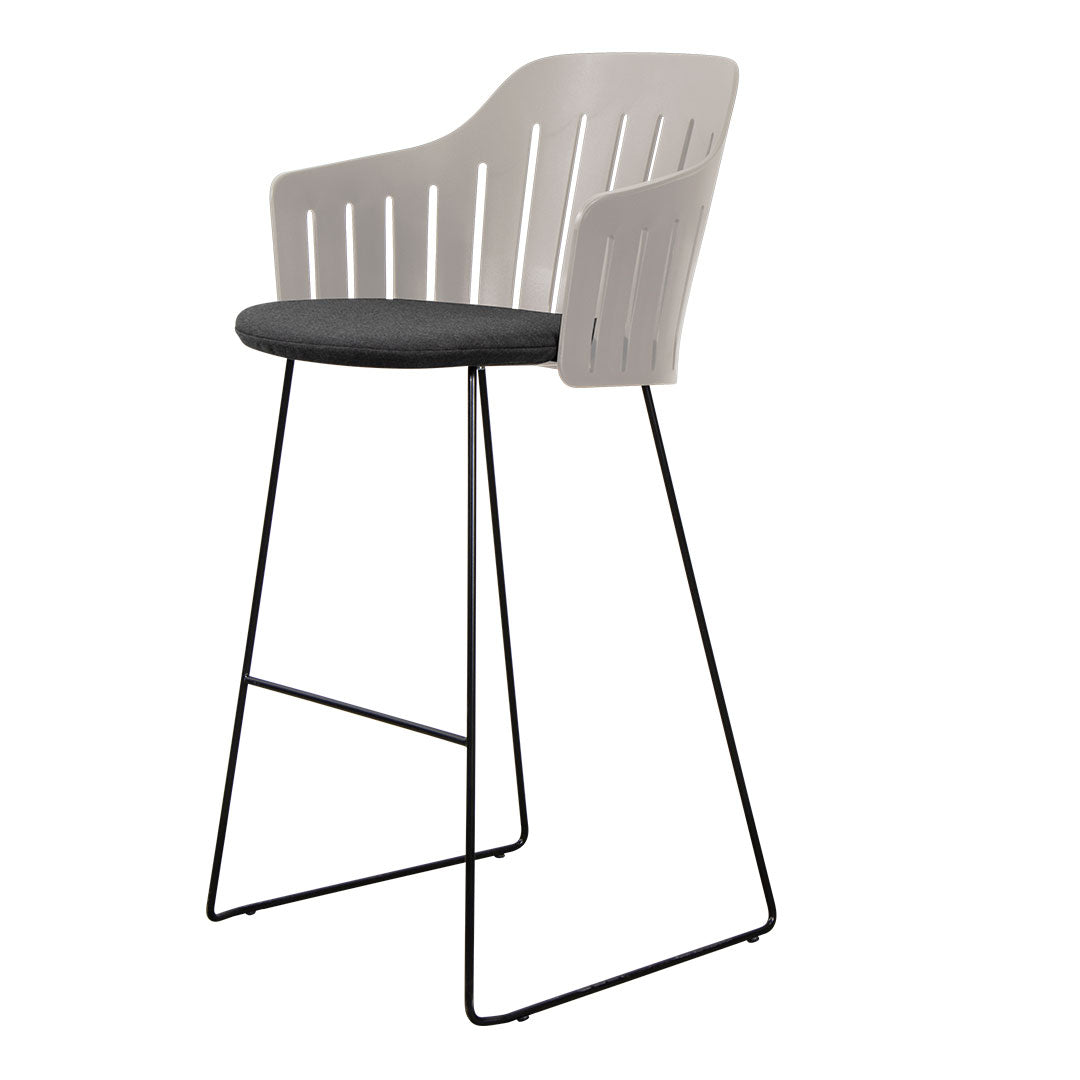 Premium Outdoor Bar Chair with Sled Base & Comfortable Seat Cushion - Patio, Deck, Poolside & Backyard Seating for Relaxing & Entertaining