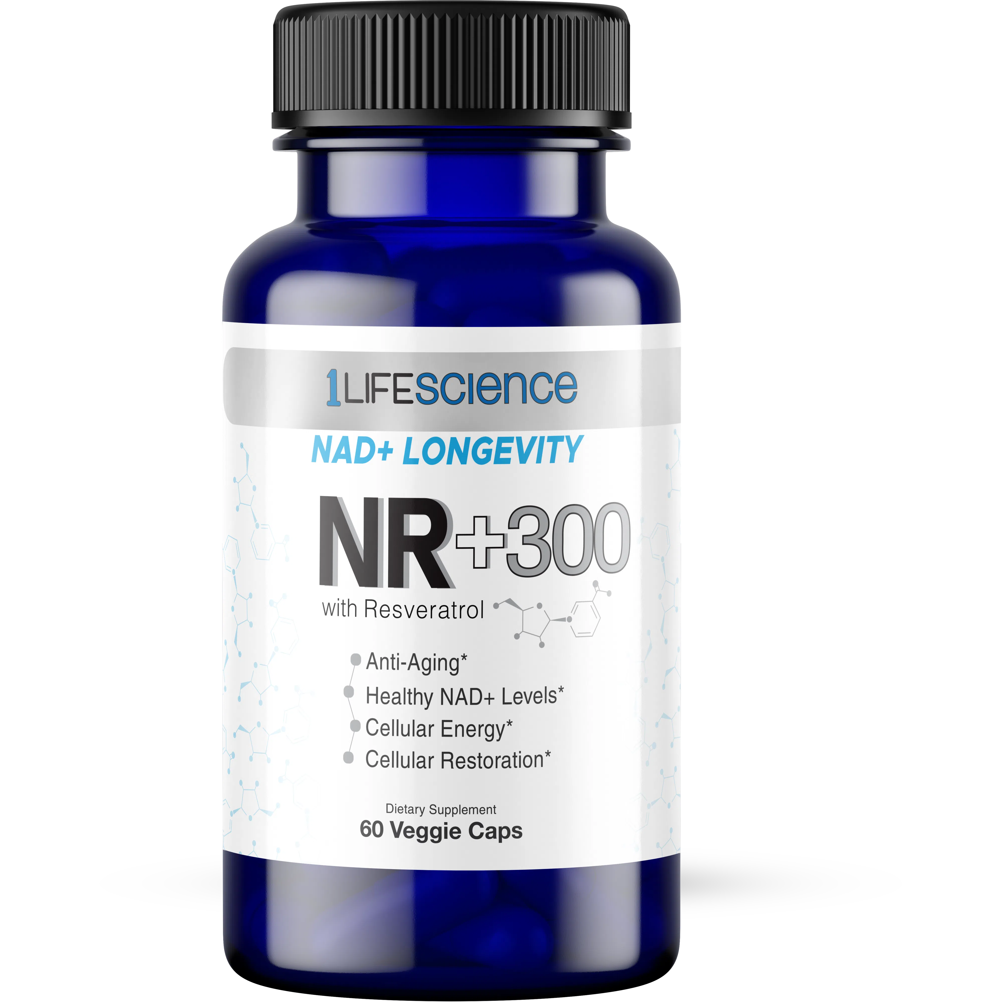 1 Life Science NR+ 300mg NAD+ Booster Supplement - Anti-Aging & Cellular Energy Support for Men & Women - Perfect for Daily Wellness & Athletic Performance