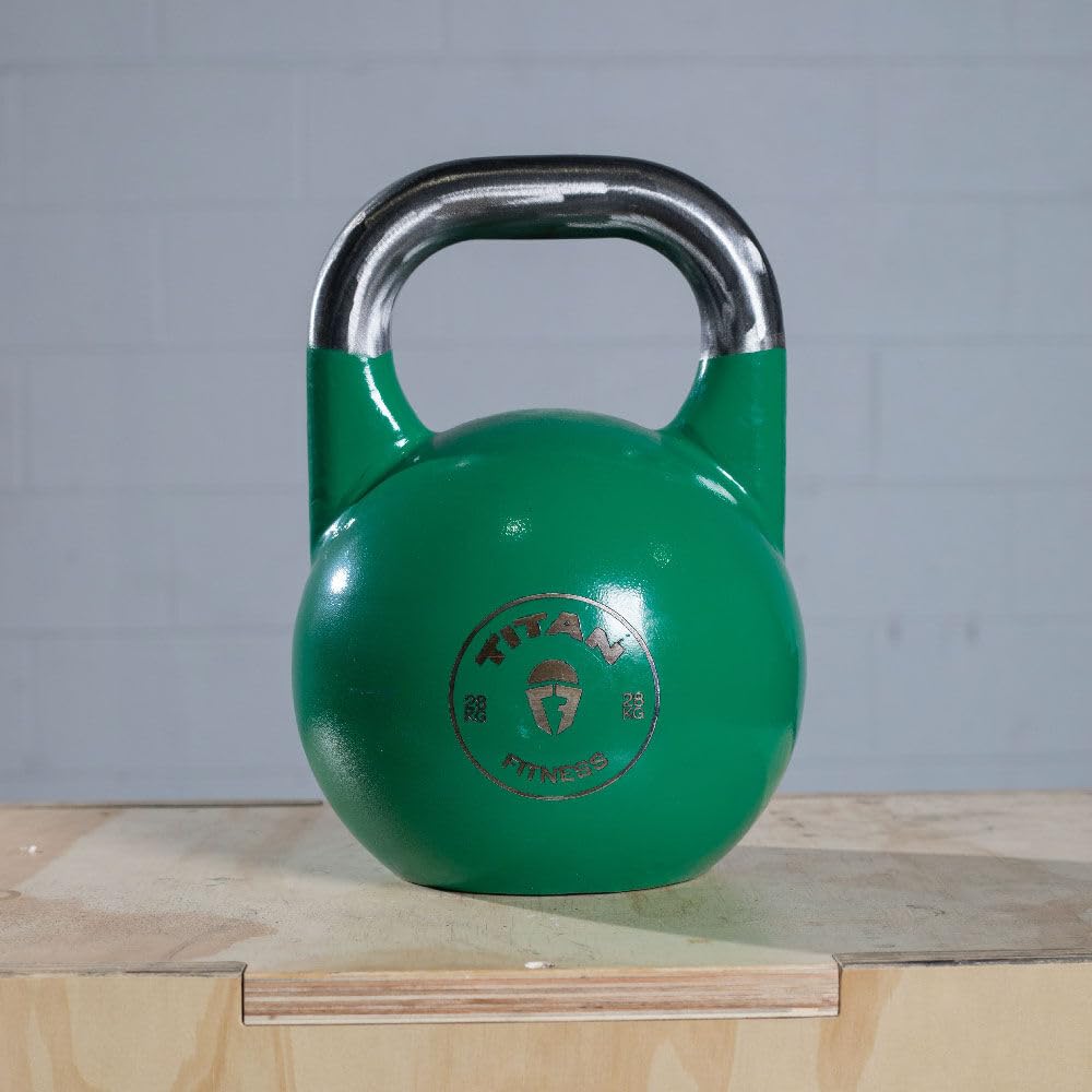 Titan Fitness Competition Kettlebell - Single Piece Cast Iron, KG Markings for Weightlifting, Strength Training & Full Body Workout | Perfect for Home Gym, CrossFit & Functional Fitness Training