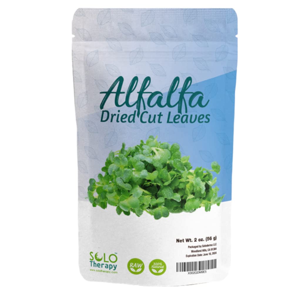 Organic Alfalfa Leaf Tea - 2 oz Dried Cut Leaves (Medicago Sativa) | USA-Grown Herbal Tea for Detox, Digestion & Relaxation | Perfect for Herbal Tea Lovers & Wellness Routines