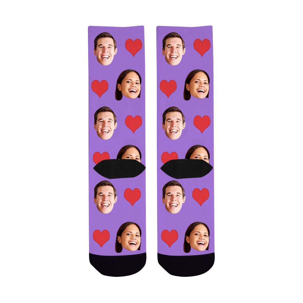Custom Christmas Novelty Socks with Funny Print - Personalized Photo Socks for Couples, Men & Women | Unisex Crew Socks for Holiday Gifts, Party Favors & Festive Outfits