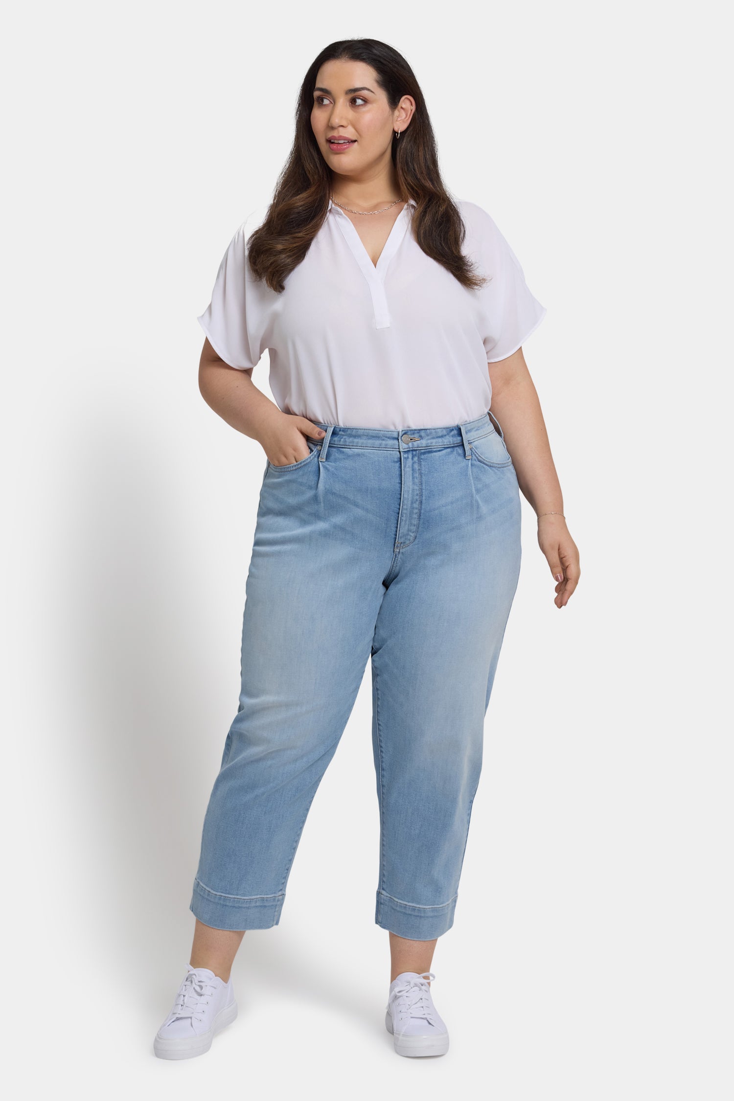 Plus Size Balloon Ankle Jeans for Women - Santiago Sea Wash Denim | Casual Wear, Street Style & Everyday Comfort