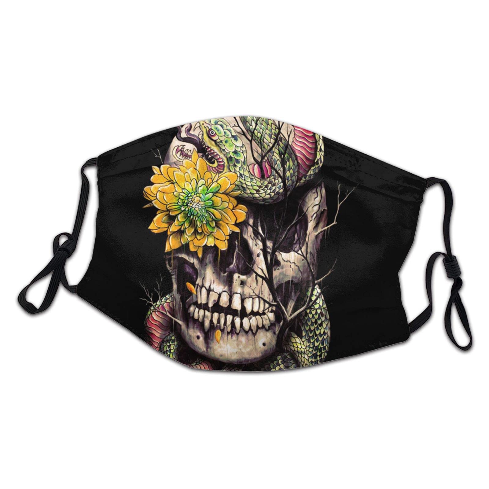 Black Demon Mystic Symbols Balaclava Mask for Kids & Teens - Adjustable & Comfortable for Outdoor Activities