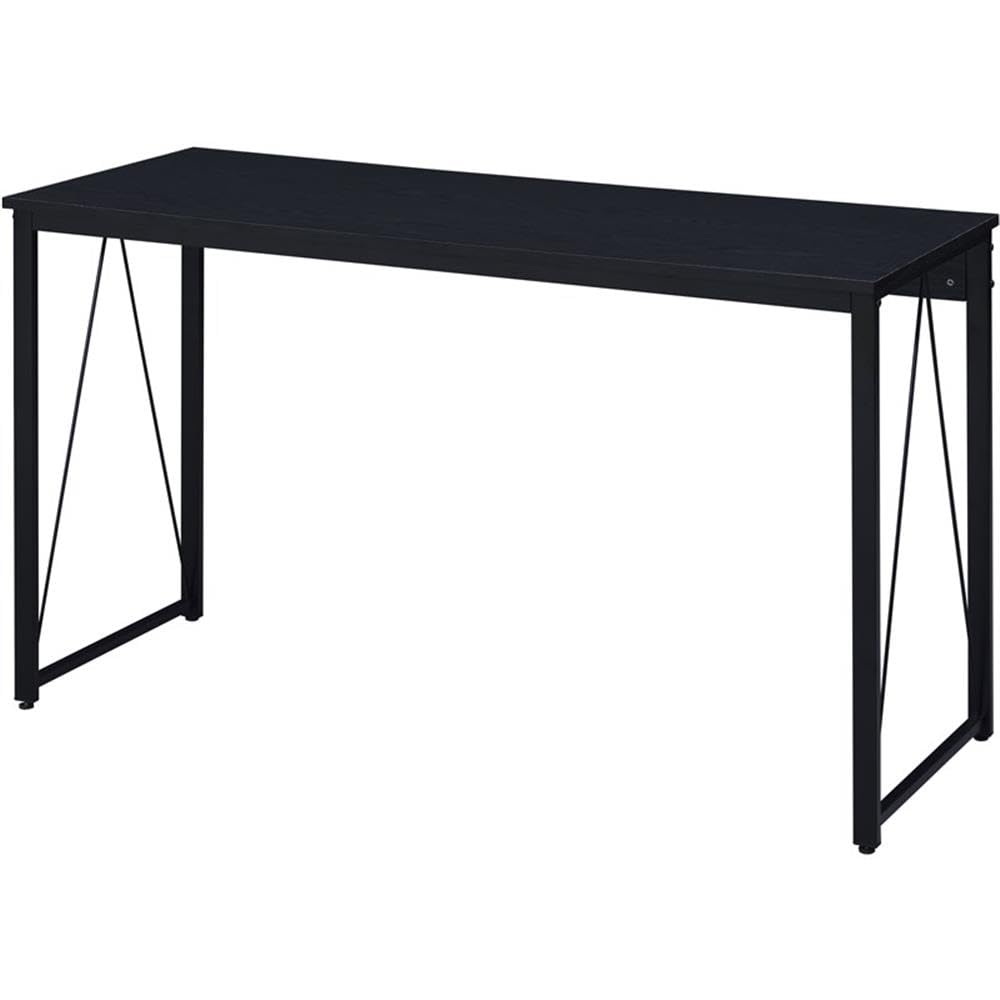 Acme Zaidin Black Wooden Rectangle Writing Desk with Metal Sled Base - Perfect for Home Office, Study & Small Spaces