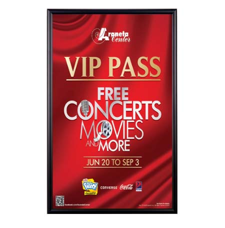 30x40 Poster Frame with Wide Face Metal Frame - Contemporary Black Profile for Wall Art, Photos, and Posters - Perfect for Home, Office, or Gallery Display