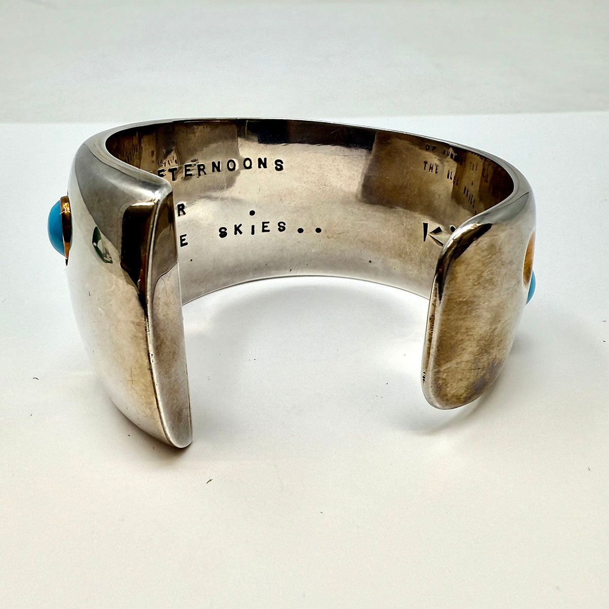 Sterling Silver Cuff Bracelet with Genuine Turquoise Stone - Elegant Boho Jewelry for Women - Perfect for Everyday Wear, Gifts & Special Occasions