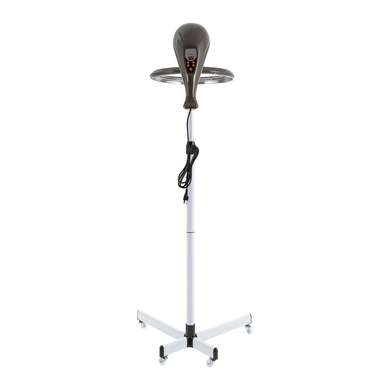 Professional Adjustable Hooded Hair Dryer Bonnet with Timer & 360° Rotation - Swivel Caster Rolling Base for Salon & Home Use - Perfect for Deep Conditioning & Styling Treatments