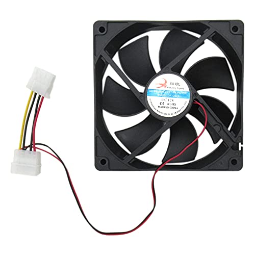 Premium 120mm 4-Pin PWM PC Case Fan - High Performance Cooling for Desktop Computers, Gaming Rigs & Workstations - Quiet DC Fan for Optimal Airflow & Temperature Control