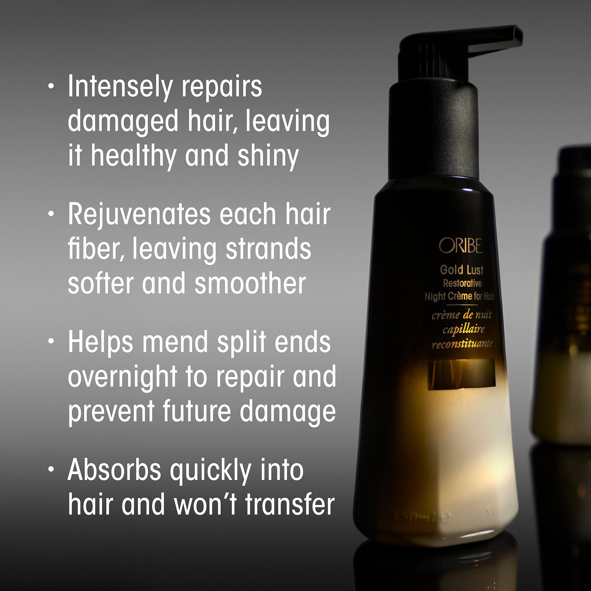 Gold Lust Restorative Night Cream for Hair - Deep Conditioning Treatment for Dry, Damaged Hair - Perfect for Overnight Repair & Hydration - Use Before Bed for Soft, Shiny Hair