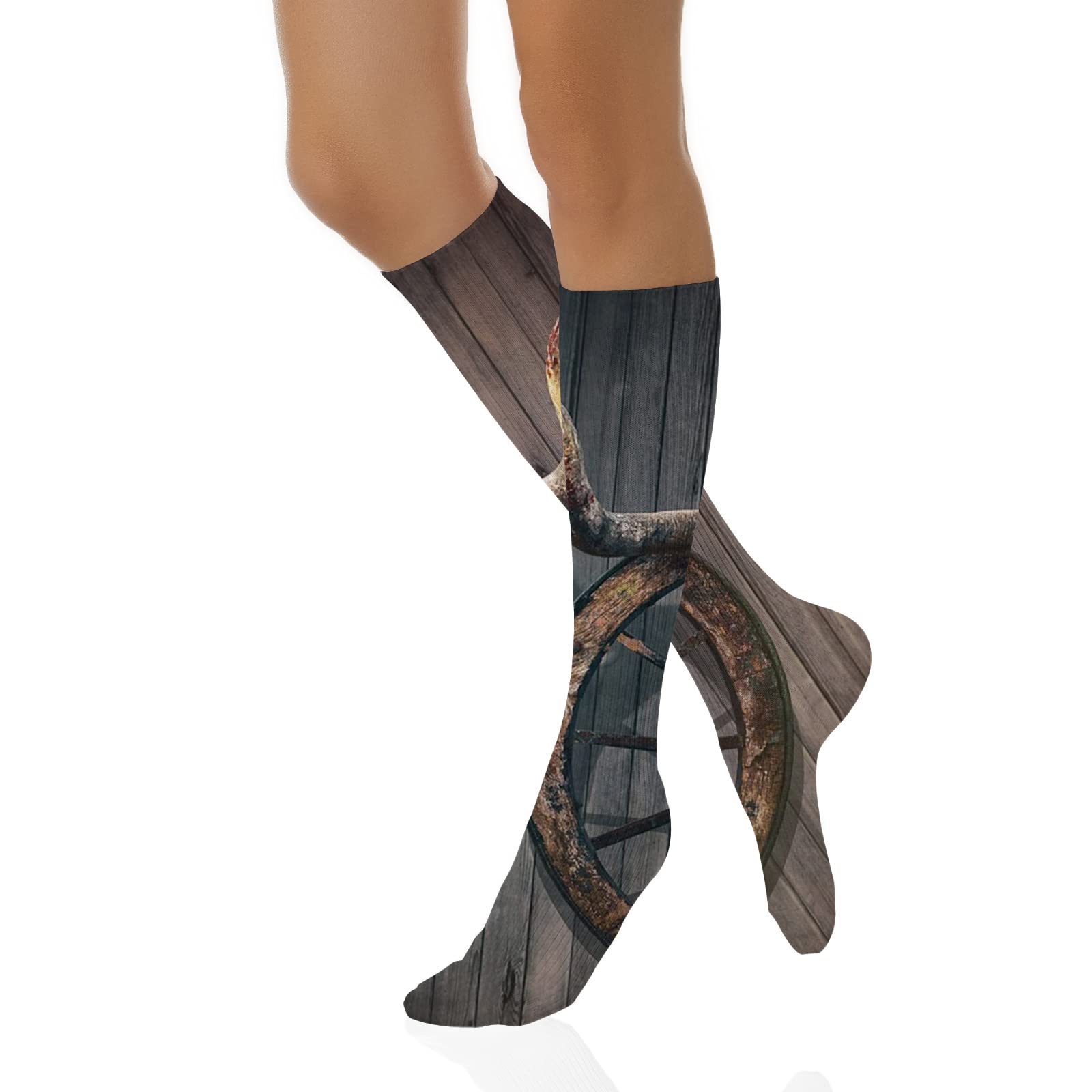 Feprena Funny Pattern Long Socks for Men & Women - Thigh High Novelty Socks with Creative Designs - Perfect for Cosplay, Costume Parties, and Everyday Fashion