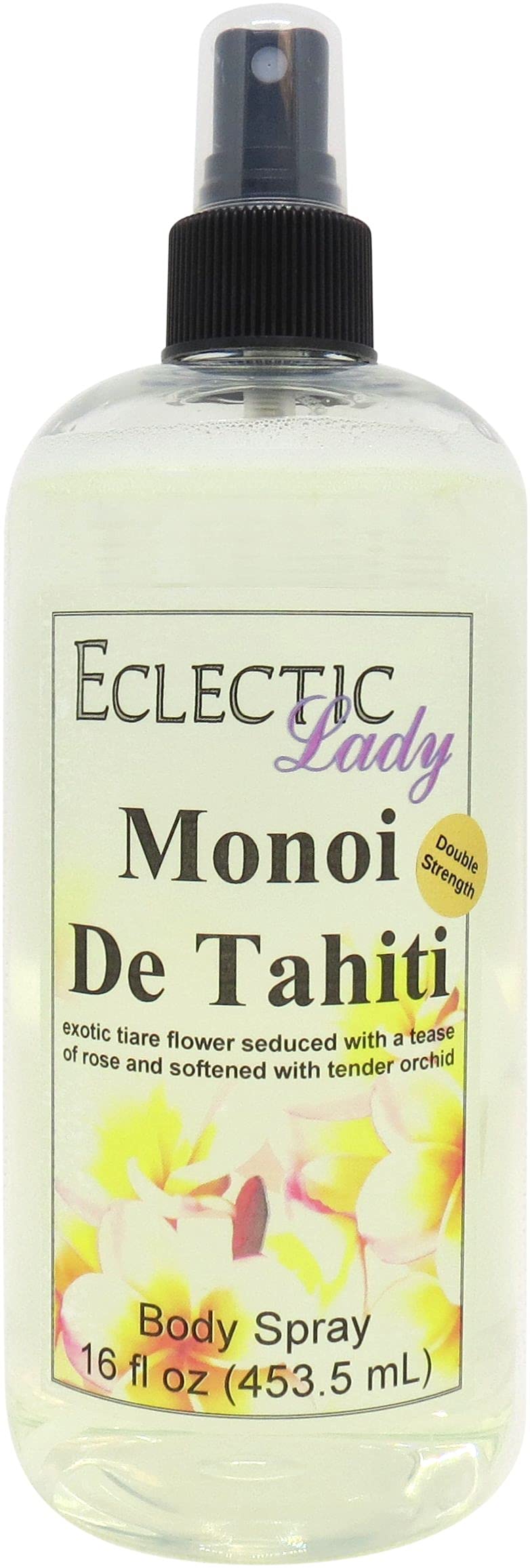Monoi de Tahiti Double Strength Body Spray - 16 oz Long Lasting Perfume Mist for Women & Men with Clean, Gentle Fragrance | Lightweight Cologne for Daily Use, Work, Date Night & Special Occasions
