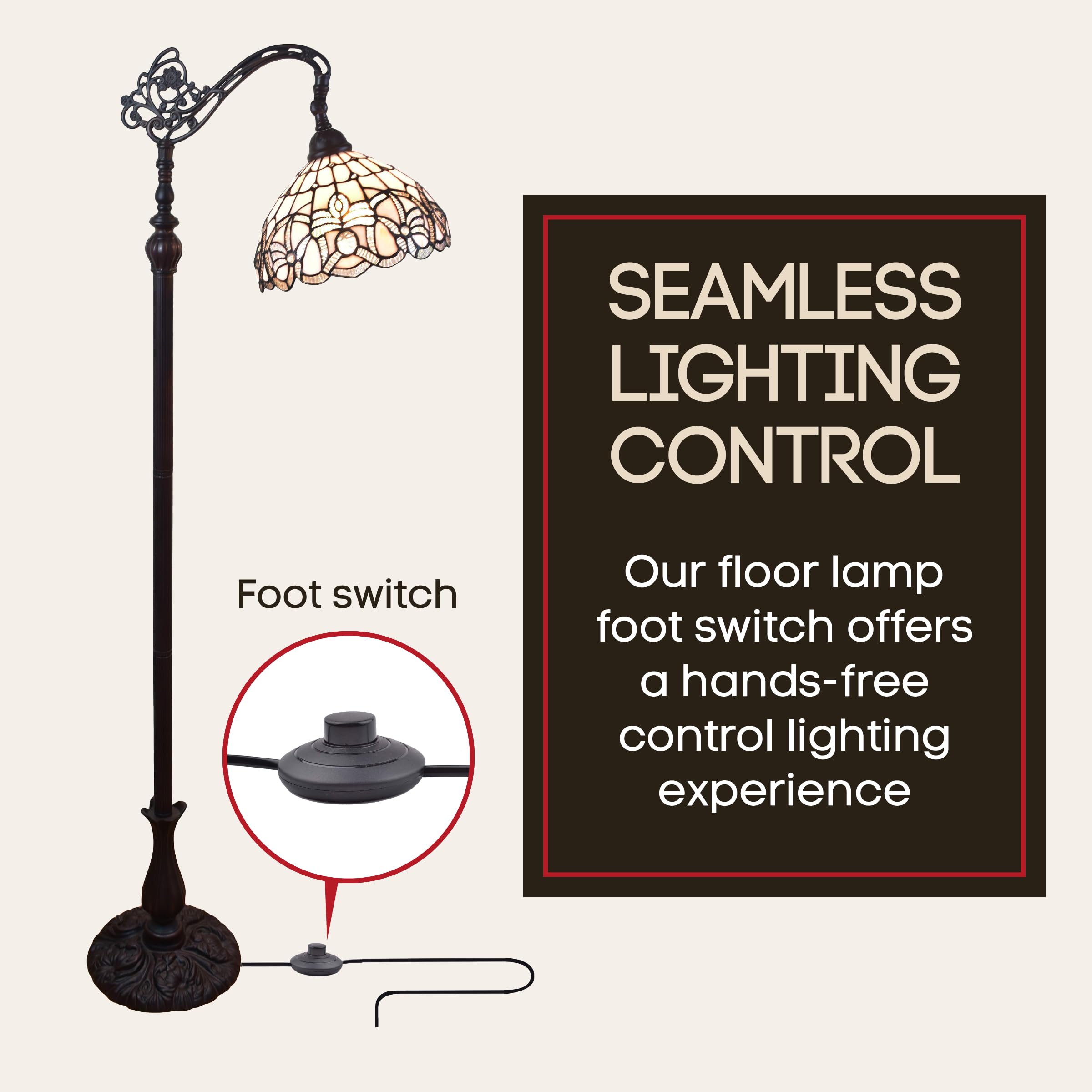 Amora Tiffany Floor Lamp - 62