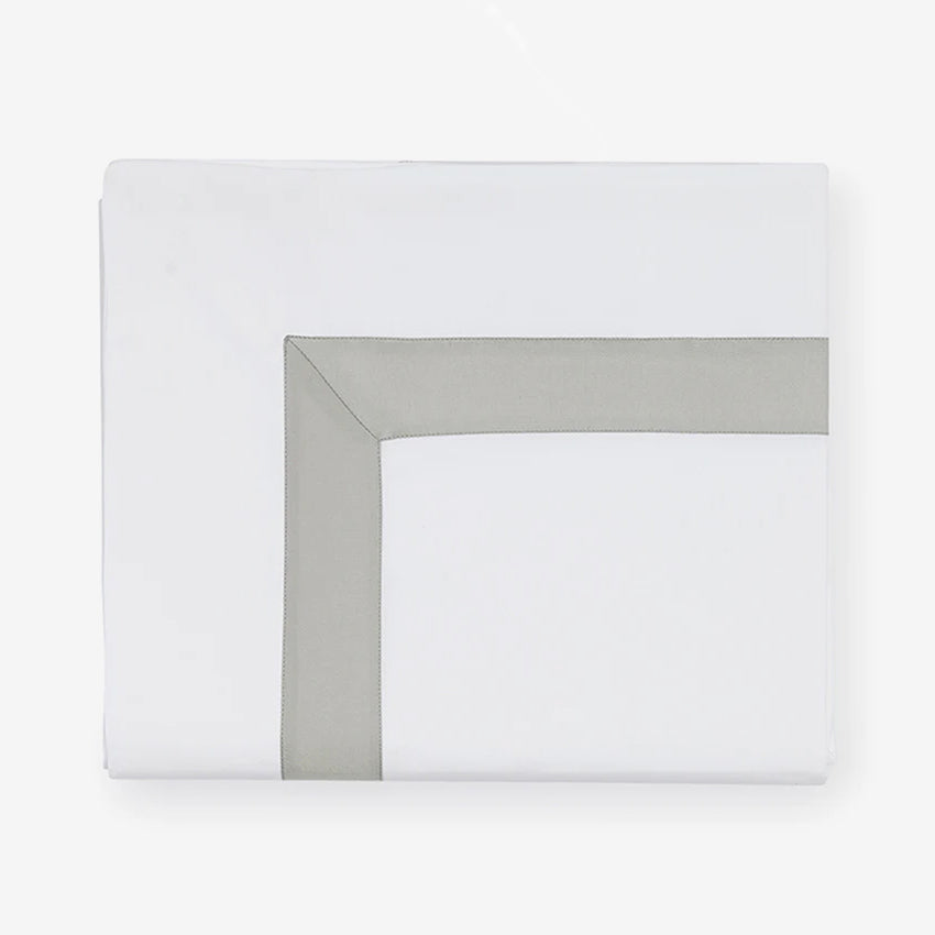 Sferra Orlo Flat Sheet - Luxury 100% Egyptian Cotton Bed Sheet Set for Hotel & Home Use - Soft & Breathable for Ultimate Comfort