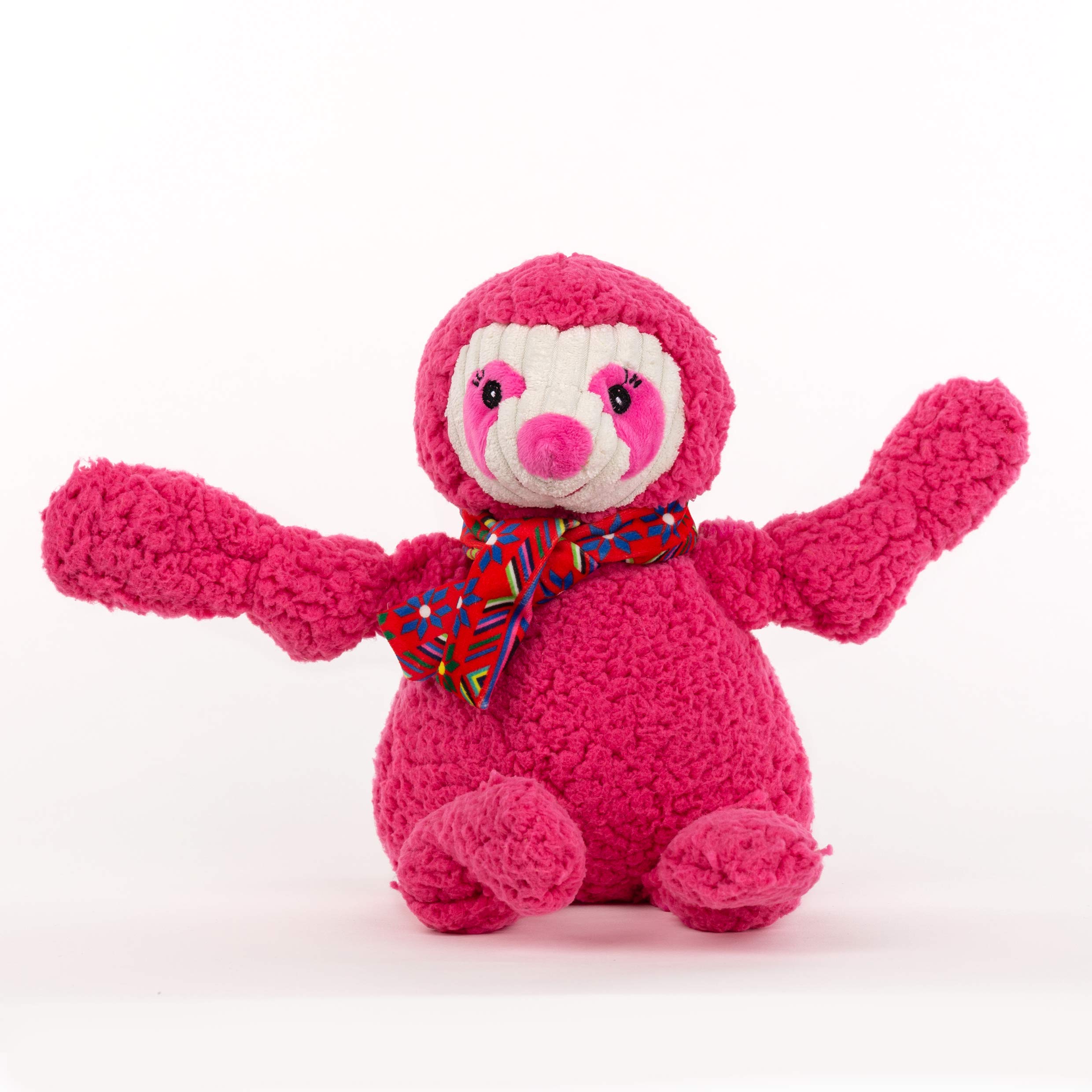 HuggleHounds Knottie Plush Squeaky Dog Toy - Durable Stuffed Animal Chew Toy for Small, Medium & Large Dogs, Soft Puppy Toy with No Stuffing (Sloth Design, Large Size) - Perfect for Playtime, Training & Cuddling at Home or Outdoors