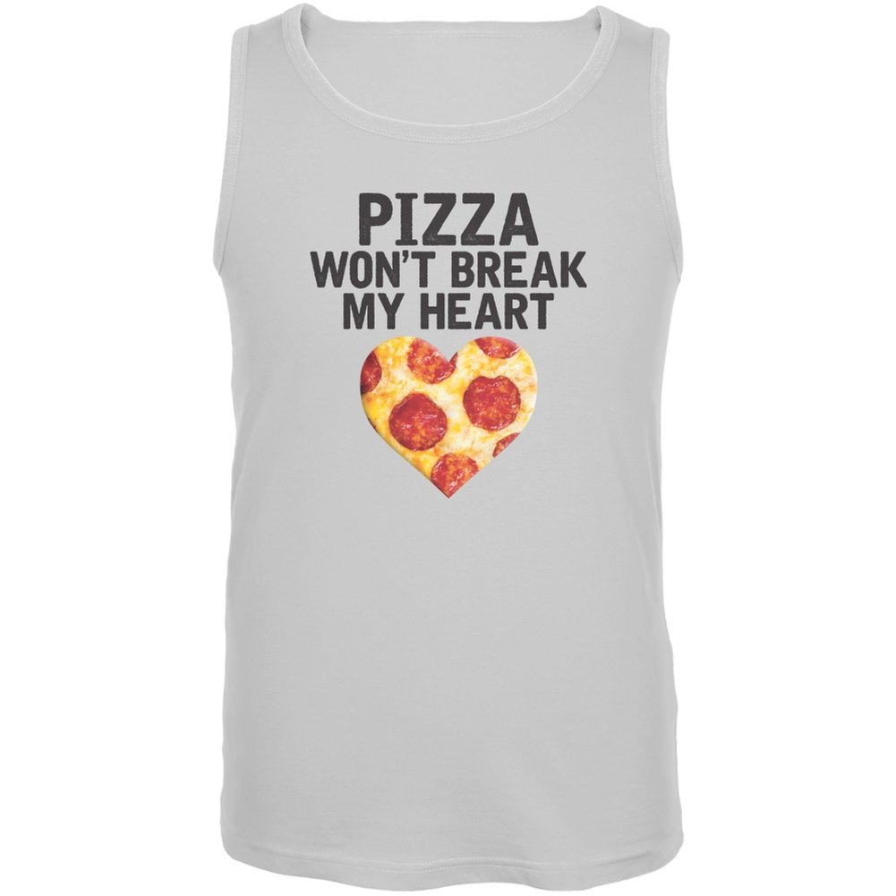Funny Pizza Lover White Adult Tank Top - Large Size for Men & Women - Perfect for Pizza Parties, Casual Wear & Gifts