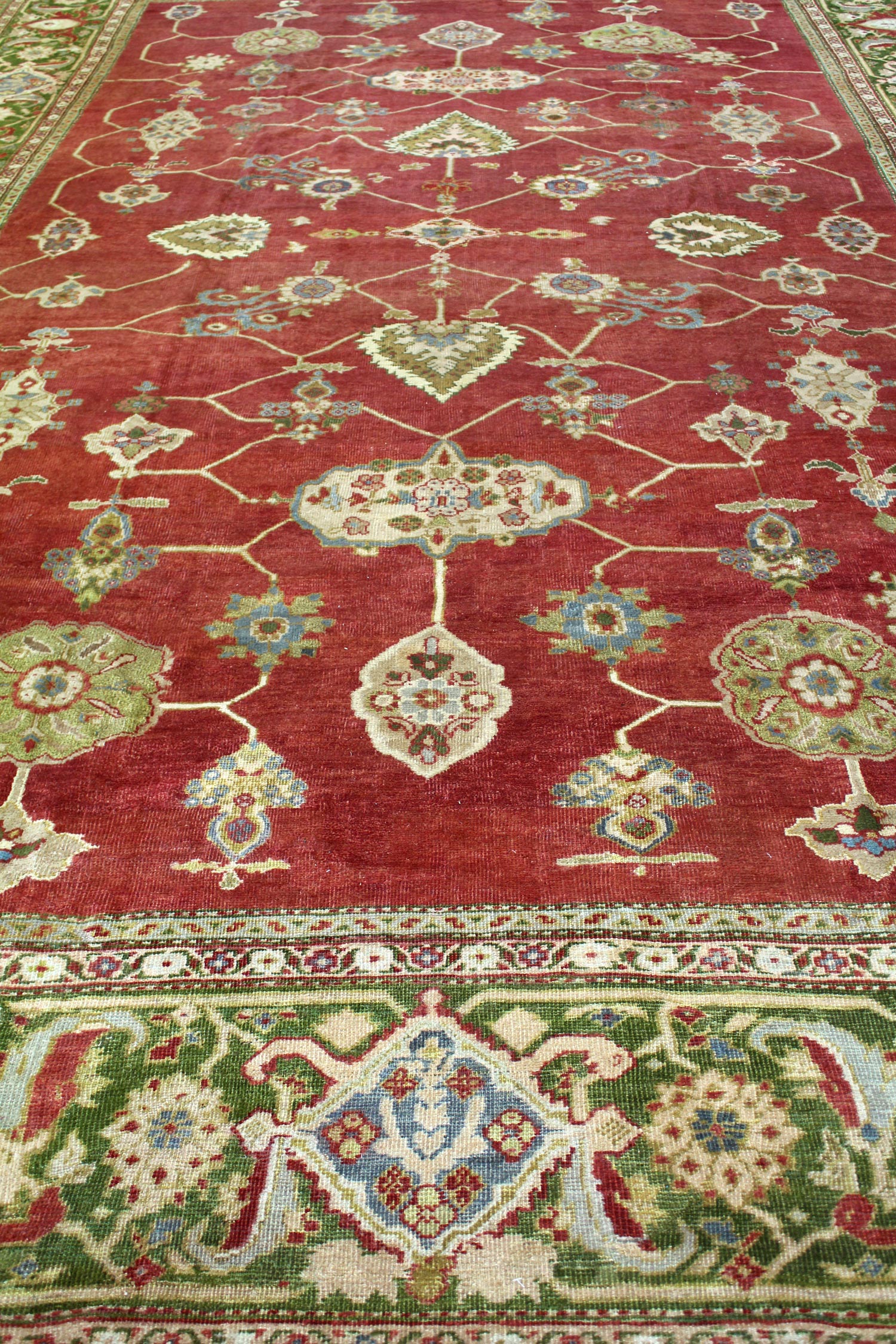Antique Sultanabad Handwoven Traditional Persian Rug - J62735 | Vintage Home Decor for Living Room, Bedroom & Office
