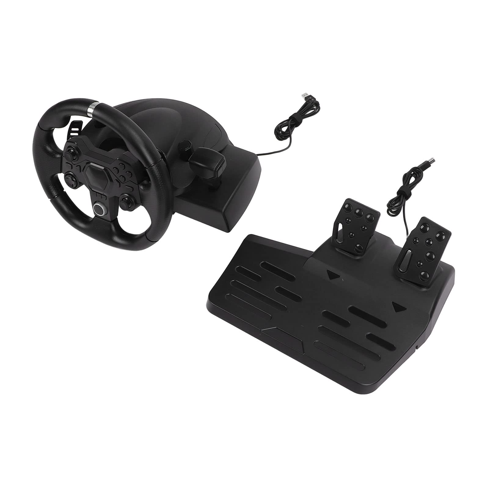 270° Rotation USB Gaming Steering Wheel with Vibration & Pedals - 7-in-1 Racing Wheel for PS4, PC - Perfect for Gran Turismo, Forza & Simulation Driving Games