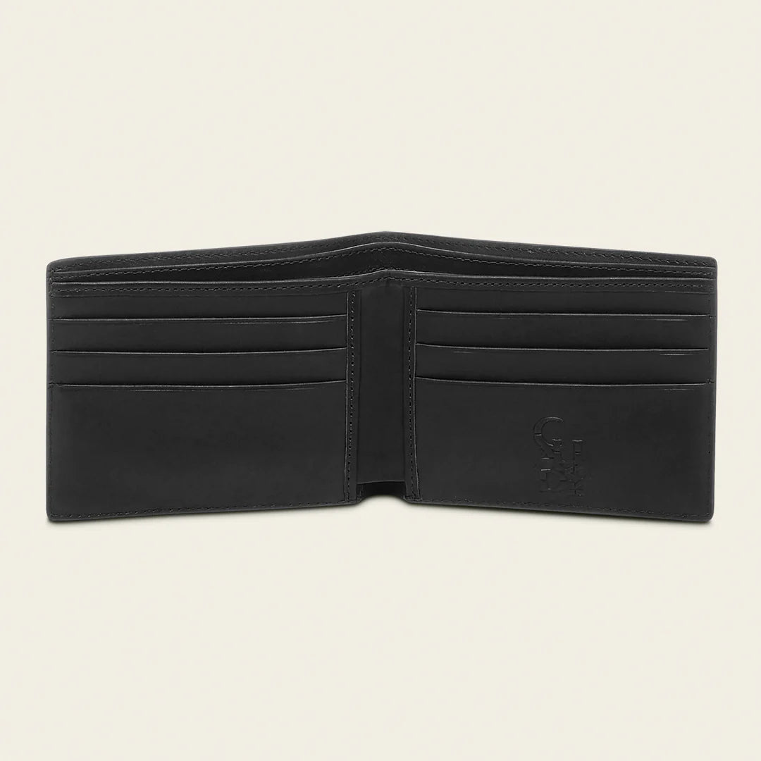 BC031RS Genuine Cowhide Leather Men's Bi-Fold Oxford Wallet - Stylish & Durable for Everyday Use, Business, Travel & Gifts