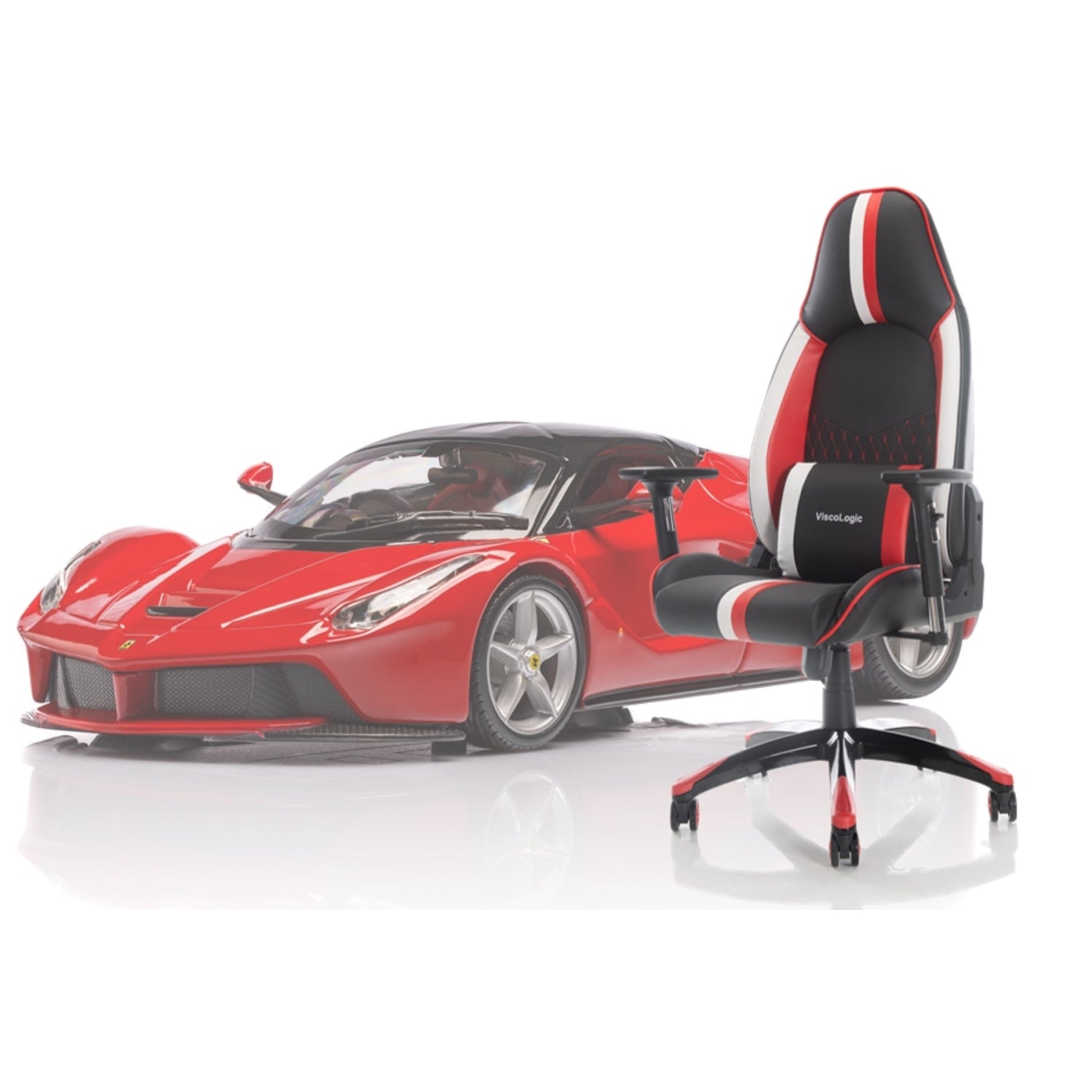 PRO X Series 7903 Gaming Chair - Ergonomic Racing Style with Adjustable Lumbar Support (Black & Red) - Perfect for PC Gaming, Esports, and Home Office Setup