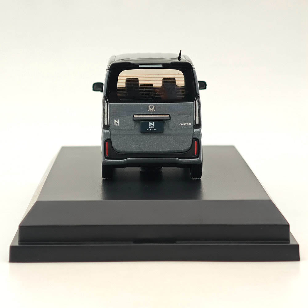 1/43 Honda N BOX Custom Slate Grey Pearl & Black Diecast Model Car - Limited Edition Collectible for Car Enthusiasts & Display - Perfect for Home Office Decor, Gift for Collectors, and Model Car Showcase