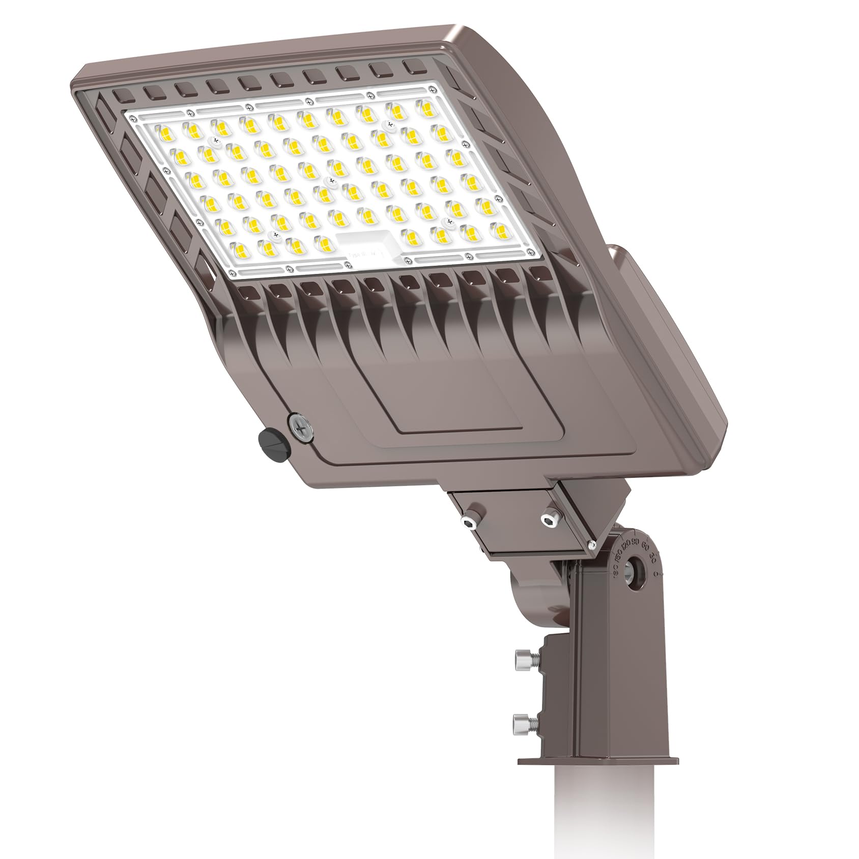 150W LED Pole Light with Dusk to Dawn Sensor - 21000LM 5000K IP65 Waterproof - UL & DLC Listed for Street, Parking Lot, Stadium & Outdoor Basketball Court Lighting - Slip Fitter Mount Commercial Grade Area Light