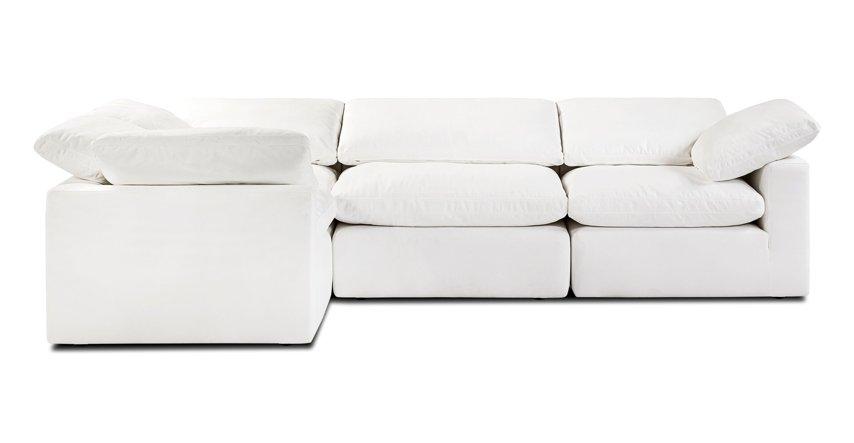 4-Seat Aspen Modular L-Shaped Sectional Sofa - Modern Living Room Furniture for Small Spaces & Apartments - Perfect for Family Gatherings & Movie Nights