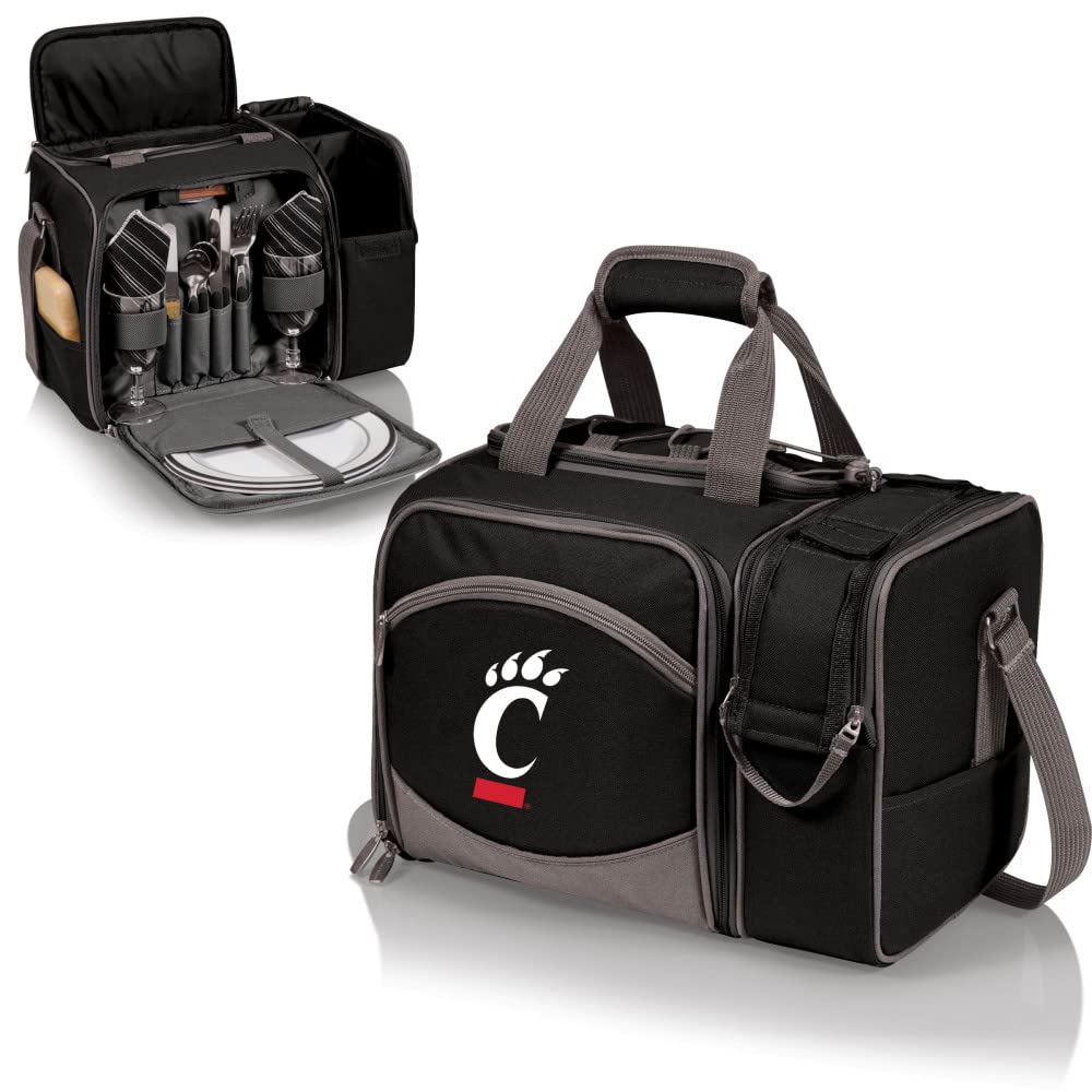Picnic TIME NCAA Malibu Insulated Cooler Tote with Picnic Set - Portable Picnic Basket for Outdoor Gatherings, Beach Trips & Tailgating Parties