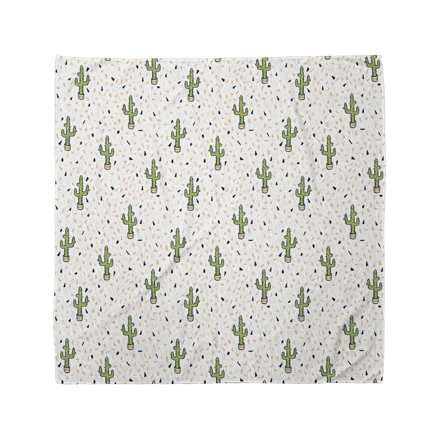 Ambesonne Exotic Unisex Bandana - Cactus Plants in Pots Design, Fashion Headscarf for Men & Women | Perfect for Outdoor Activities, Music Festivals, and Summer Style
