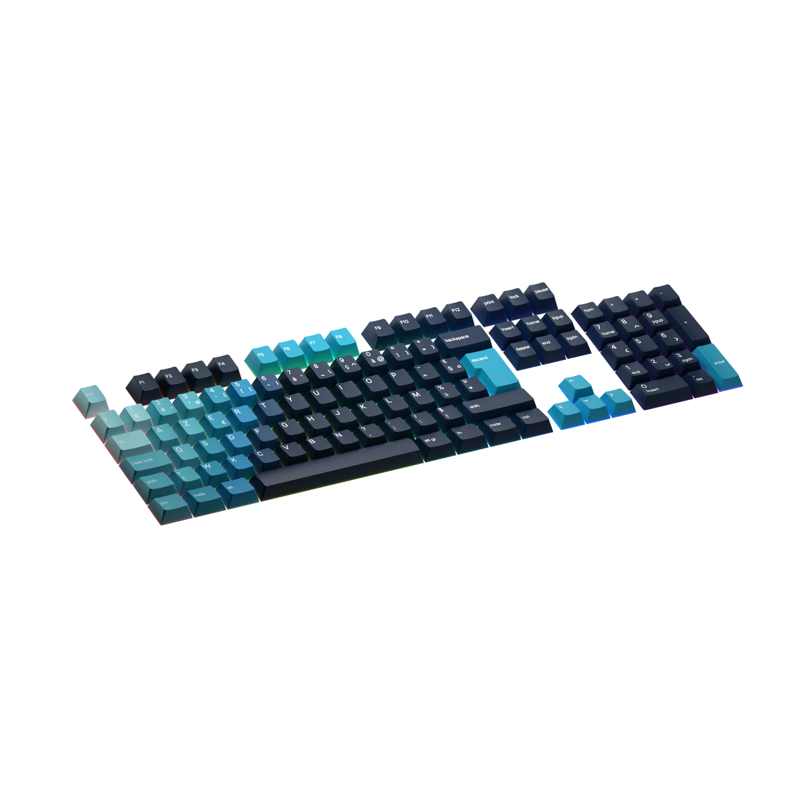 Celestial Ice FR Keycaps - Premium Custom Keycaps for Mechanical Keyboards | Perfect for Gaming, Typing & Office Work