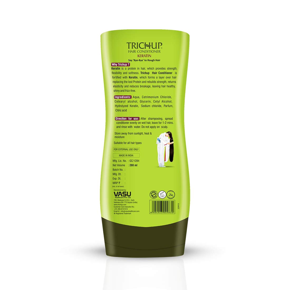 Trichup Keratin Hair Conditioner for Damaged Hair - 200ml (Pack of 2) | Deep Moisturizing & Repair Treatment for Dry, Frizzy Hair - Use After Shampoo for Smooth & Shiny Hair