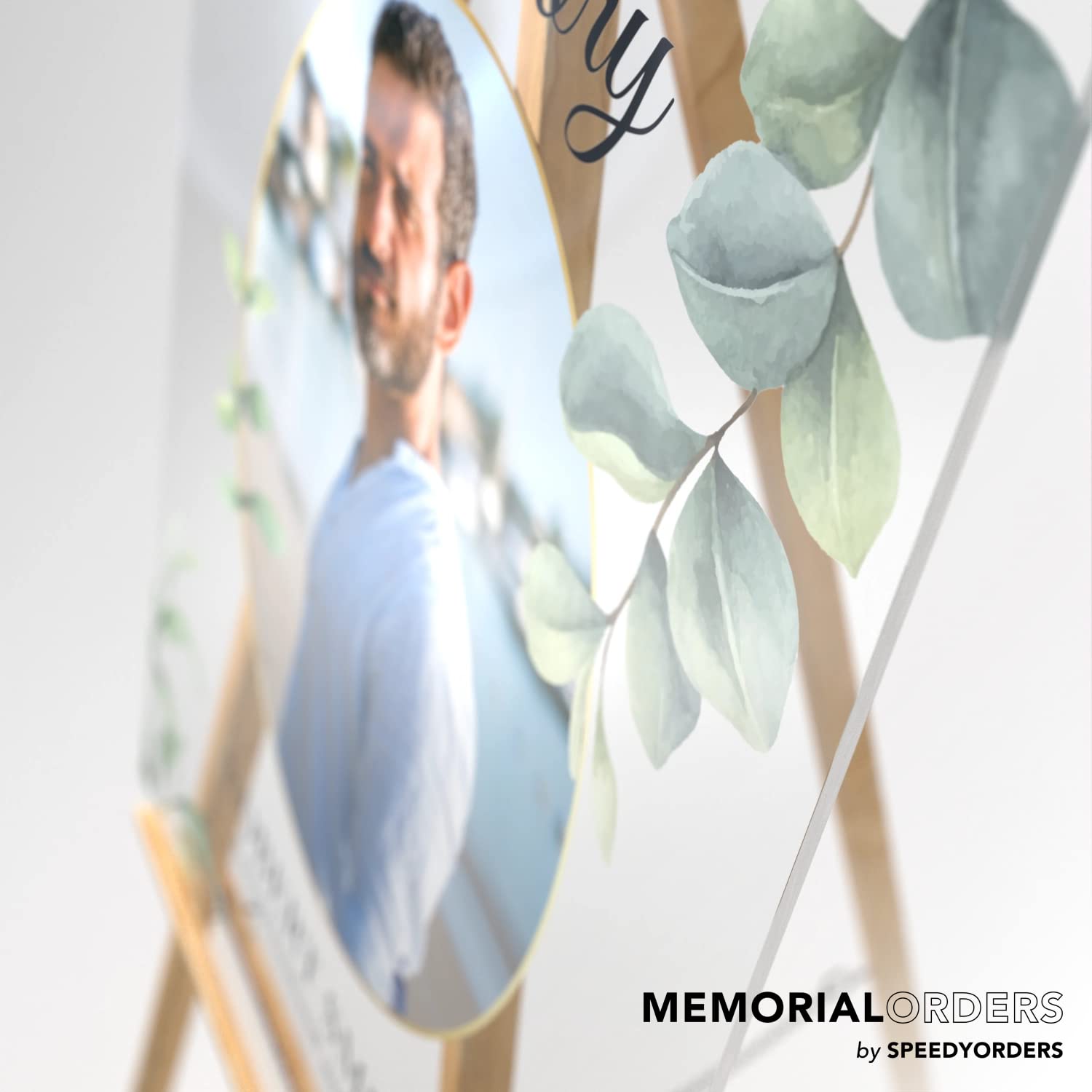 Personalized In Loving Memory Funeral Sign with Photo - Custom Celebration of Life Memorial Sign - PVC Board Memorial Decor for Funeral Service, Wake & Home Remembrance