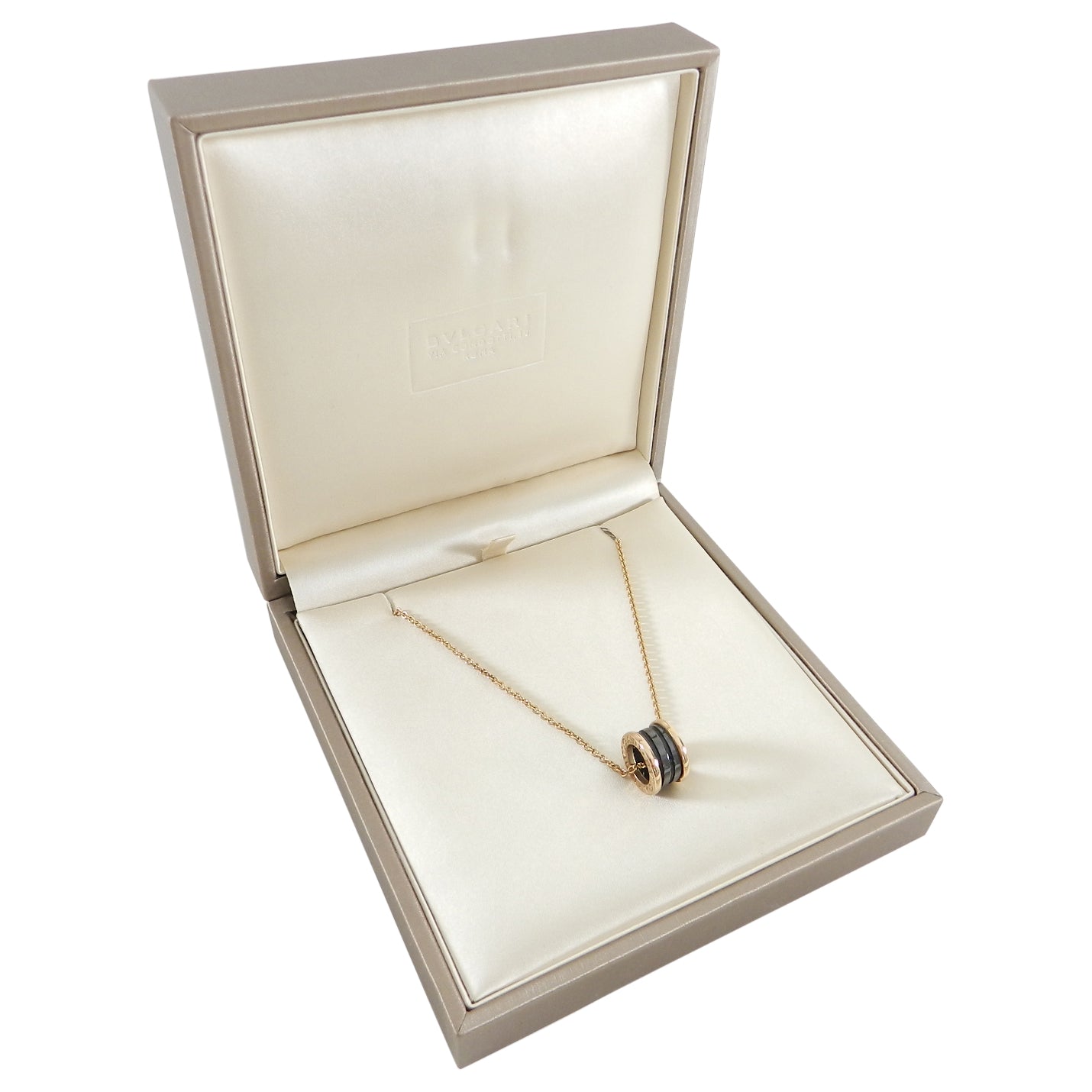 Bvlgari Bulgari 18k Rose Gold B.Zero1 Necklace with Black Ceramic Pendant - Luxury Jewelry Gift for Women, Perfect for Weddings & Special Occasions