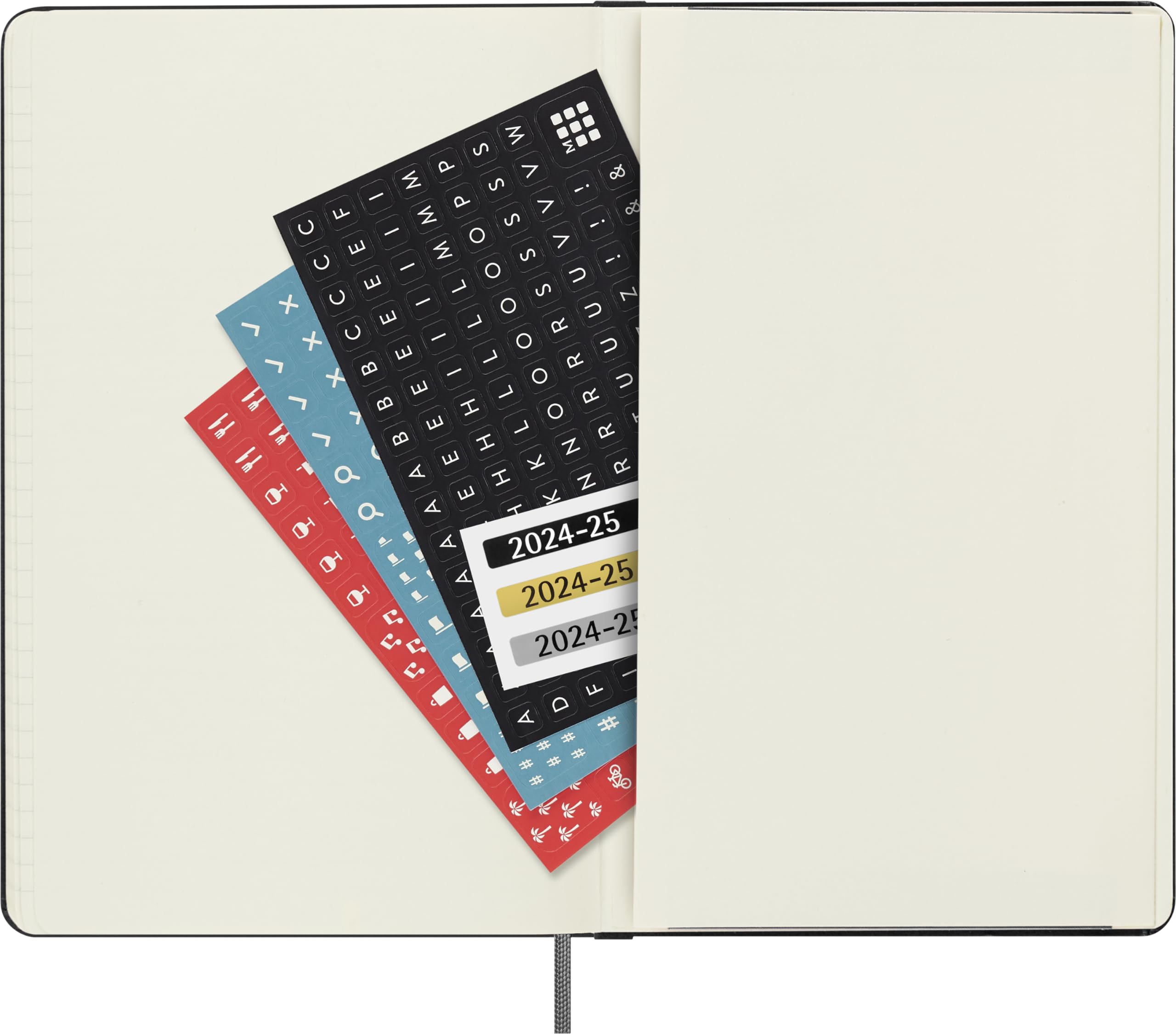 Moleskine 2024-2025 Weekly Planner | 18-Month Agenda with Hard Cover & Elastic Closure | Large 13x21cm Black Notebook for Work, School & Productivity | Perfect for Professionals & Students