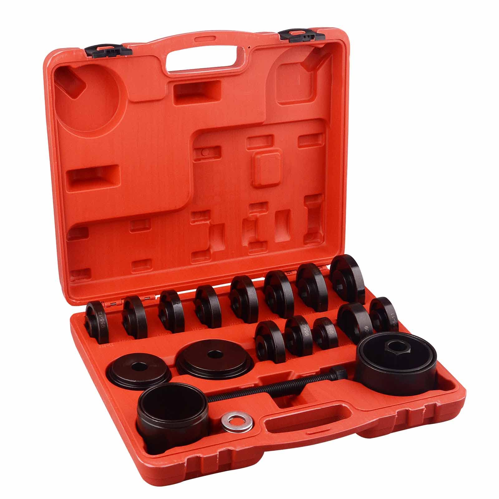 23pcs FWD Front Wheel Drive Bearing Removal Tool Kit - Professional Wheel Bearing Press Set with Adapters for Easy Installation & Removal - Perfect for Auto Repair Shops & DIY Mechanics
