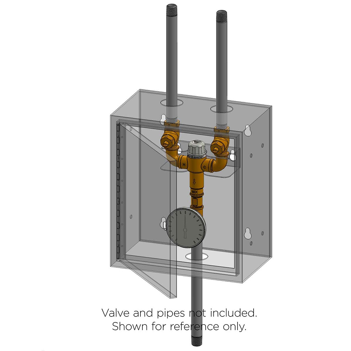 Speakman Safe T Zone STW SC1 Thermostatic Mixing Valve Cabinet - Anti-Scald Shower & Bath Temperature Control Valve for Home & Commercial Use