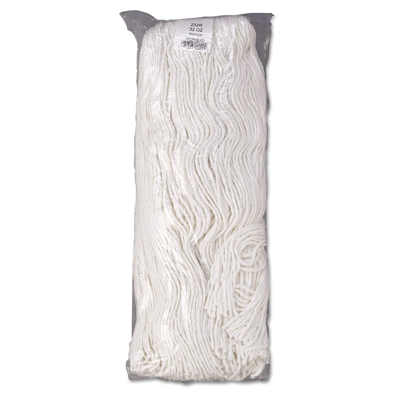Boardwalk BWK232R Premium Standard Mop Head - 32oz Rayon Fiber, White (12/Carton) - Ideal for Home Cleaning, Kitchen, Bathroom & Hard Floors