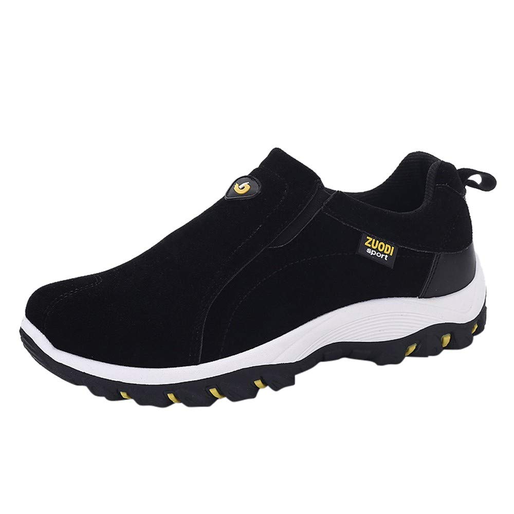 Men's Slip-On Hiking Sneakers - Non-Slip Outdoor Casual Shoes Size 15 for Walking, Travel & Everyday Wear