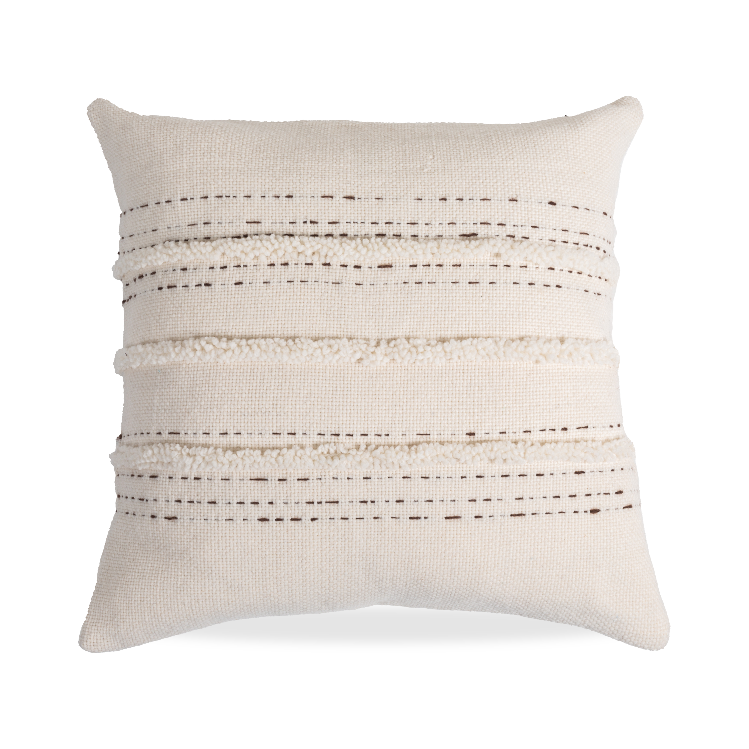 Soft and Cozy Dot Fringe Wool Pillow - Handmade Decorative Throw Pillow for Couch, Bed, Sofa - Perfect for Boho, Farmhouse, and Modern Home Decor