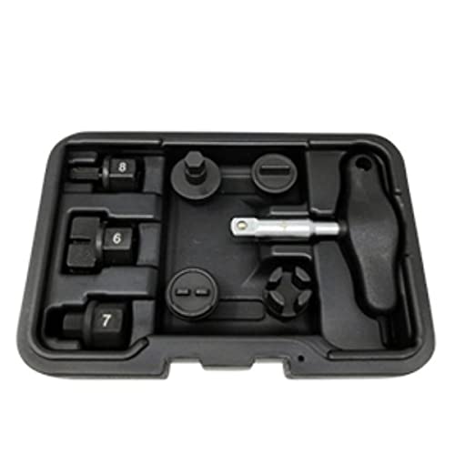 CTA Tools CM1320 Black Oil Drain Plug Kit - 8 Piece Set for Automotive Maintenance & Oil Changes