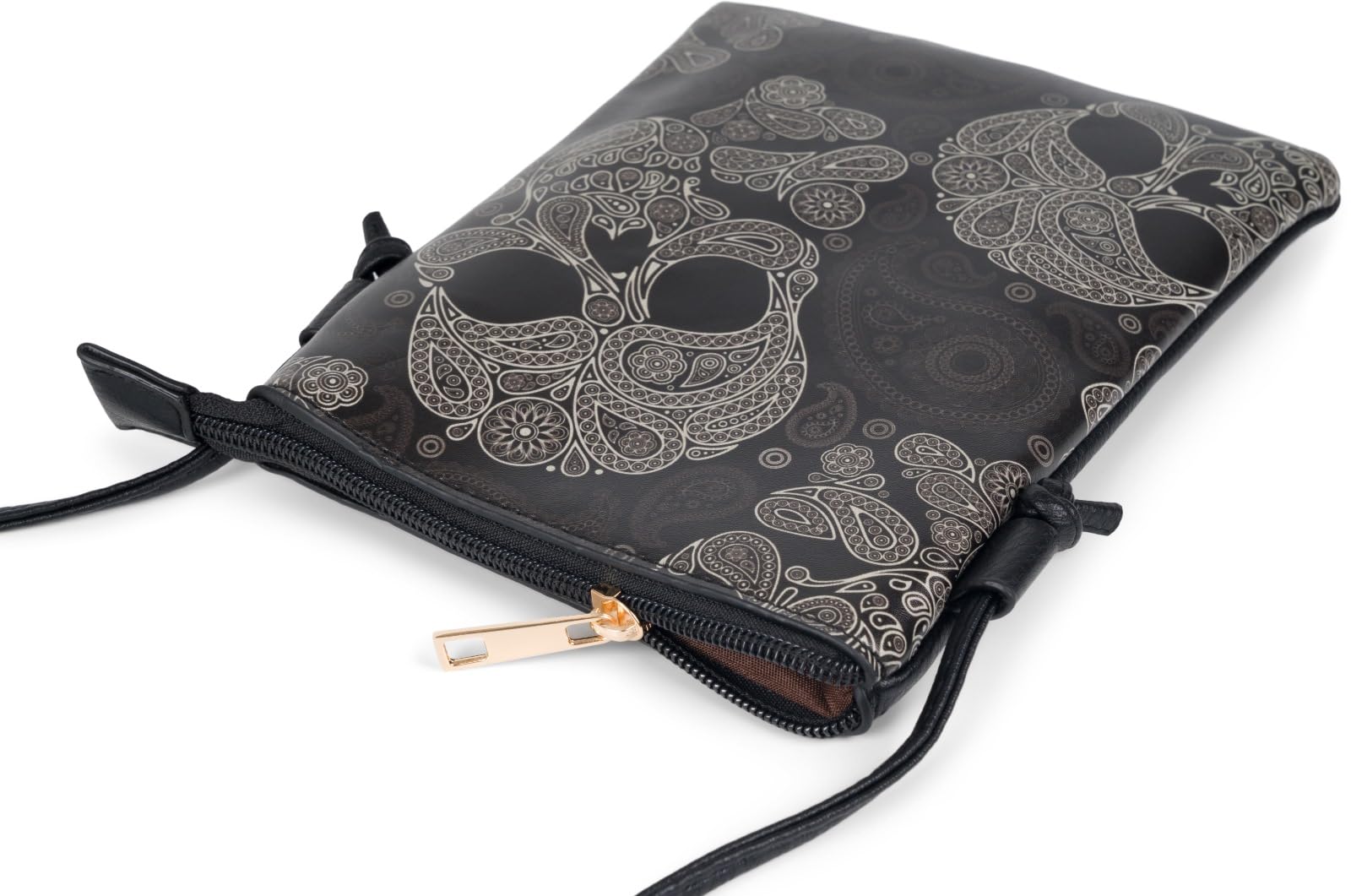 StyleBREAKER Women's Skull Paisley Mini Shoulder Bag - Perfect for Parties & Night Out