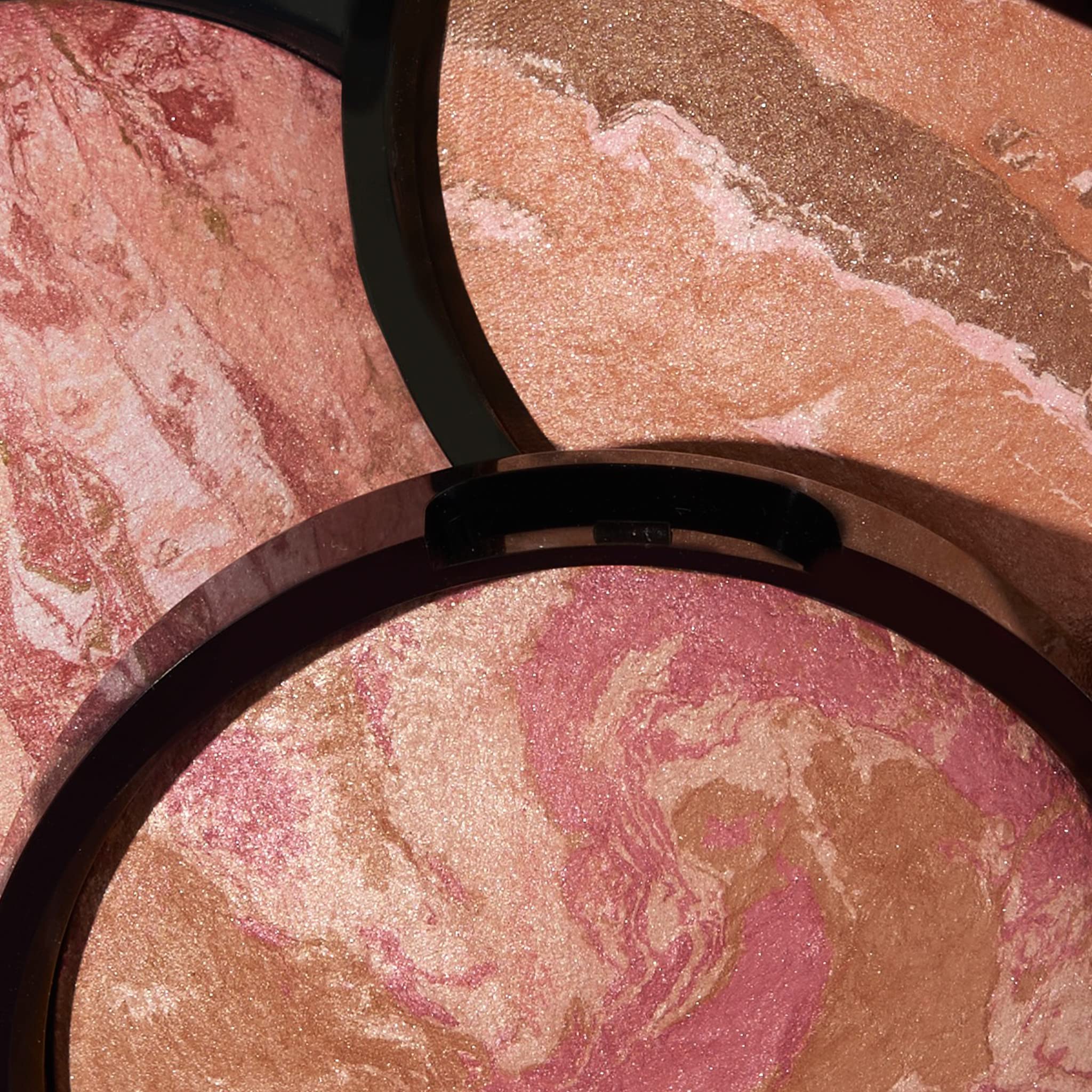 LAURA GELLER NEW YORK Baked Blush-n-Bronze Marbleized 2-in-1 Sculpting Bronzer & Blush - Rose Bronze - Contour & Highlight for Radiant Glow - Perfect for Everyday Makeup & Special Occasions